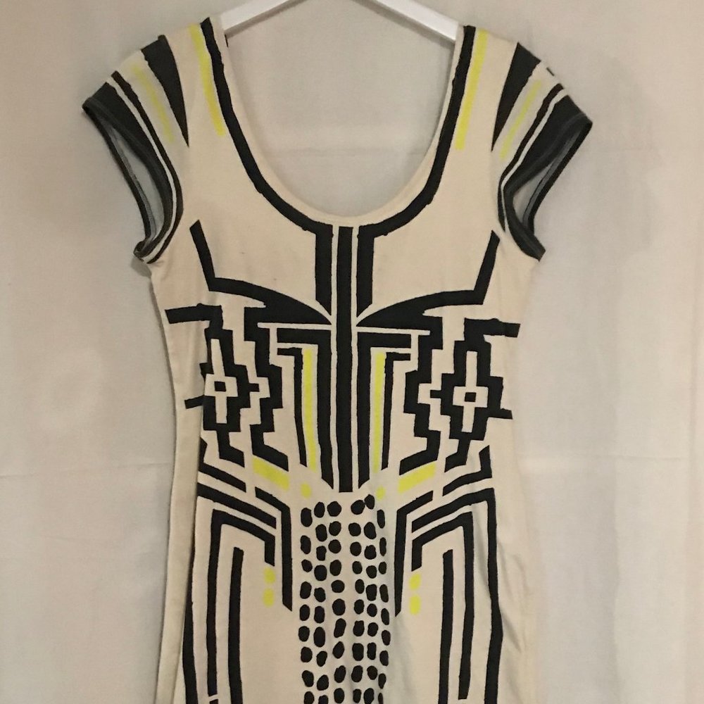 Sass & Bide Printed Jersey Dress stencil print